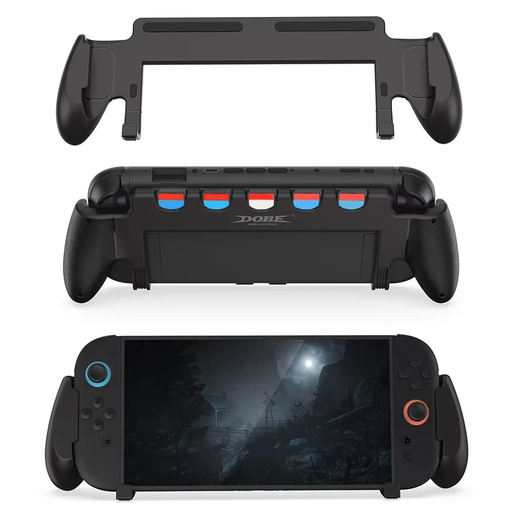 Custodia con impugnatura per Nintendo Switch 2 con supporto, impugnatura ergonomica e confortevole, custodia protettiva antiscivolo con 5 slot per giochi