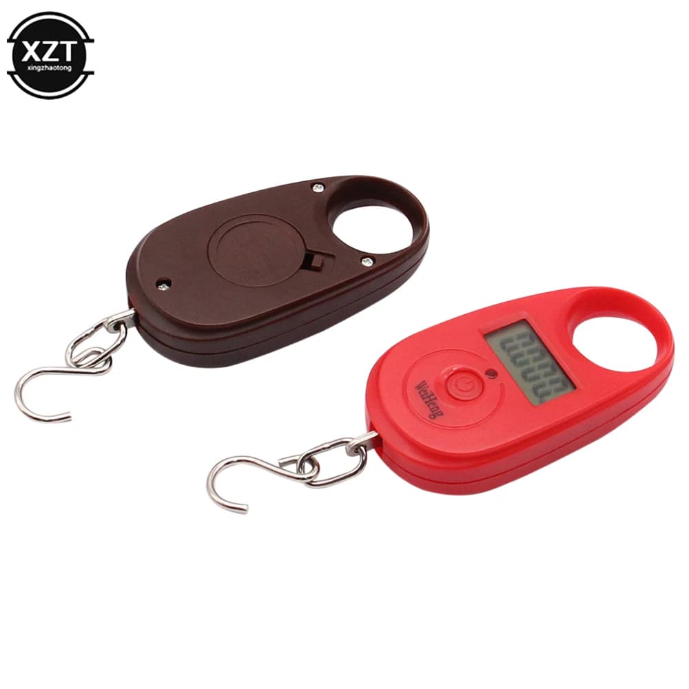 Mini bilancia elettronica digitale 25Kg 5g Bilancia elettronica per bagagli tascabili con peso da pesca Gancio per appendere Mini bilancia LCD