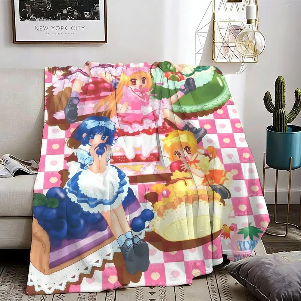 Tokyo M-Mew Mew Throw Lightweight 240g Flannel Blanket Soft Skin-friendly for Summer Cooling
