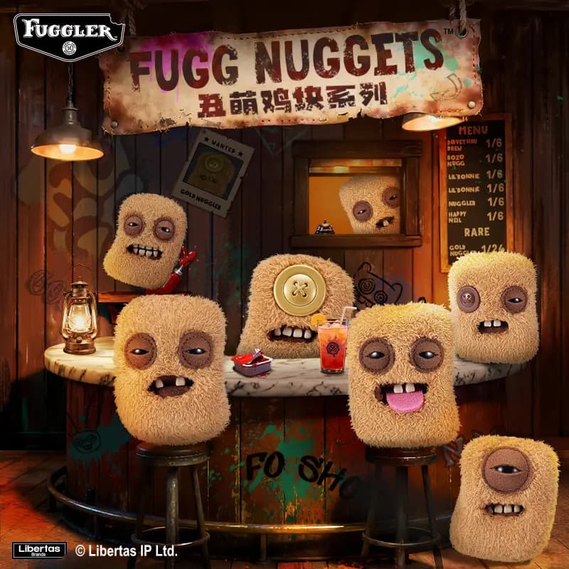 Peluche Fugg Nuggets, Fuggler Original Colonel Chicken Nuggets Blind Box, 6.5-9.5cm, Mostro Brutto, Bambola di Peluche, Regali Carini