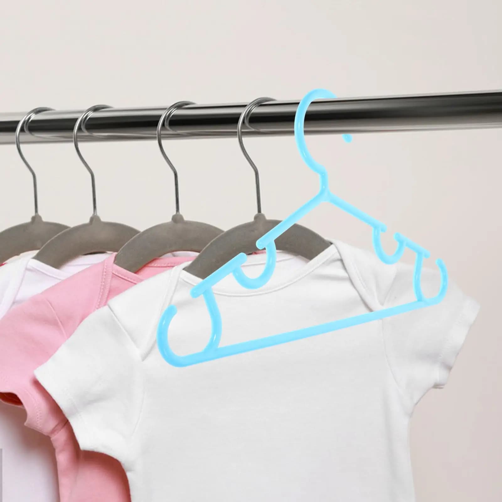 10Pcs Heavy Duty Baby Hangers Nonslip Plastic Kids Clothes Hangers Closet Organizer Storage Toddler Rack Toddler Clothing Rack