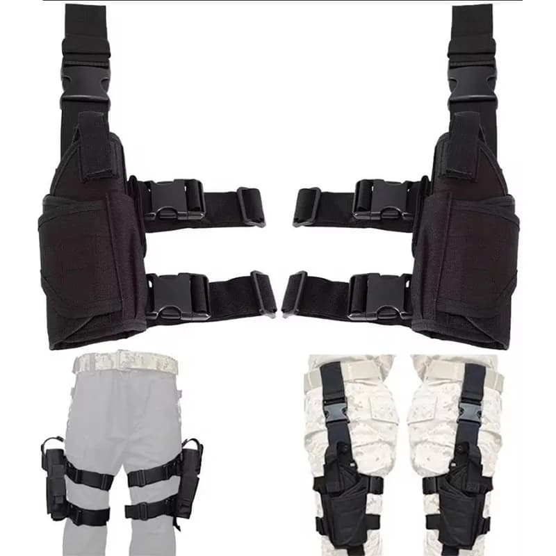 Caduta Sinistra/Destra Gamba Fondina per Pistola Borsa per Pistola Per 17/M9/P226/CZ 75 Revolver Gamba Regolabile Airsoft Pistola Custodia per la caccia