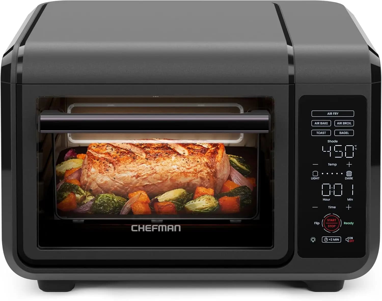 Forno Tostapane e Friggitrice ad Aria Combinati: Funzioni di Cottura, Grigliatura, Friggita ad Aria, Tostatura e Bagel per Pasti Sani