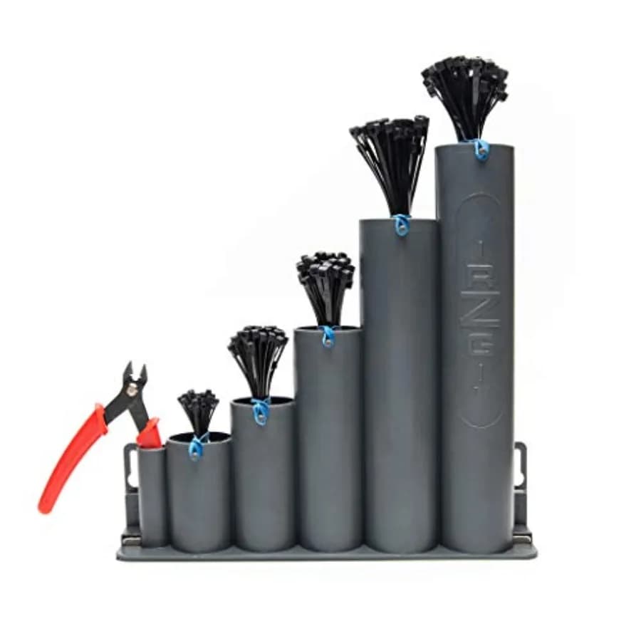 Organizzatore di cavi con base magnetica R-Z-G Ready-Zip-Go™ con 250 fascette e taglierina