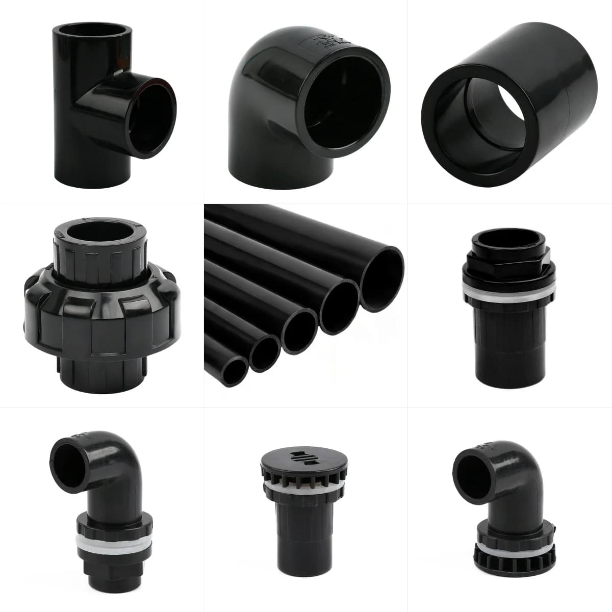 1PC ID 20 ~ 50mm Nero PVC Tubo Connettore Tappo Dritto Gomito Tee Acquario Tubo di Drenaggio Accessori Irrigazione Giunti FAI DA TE