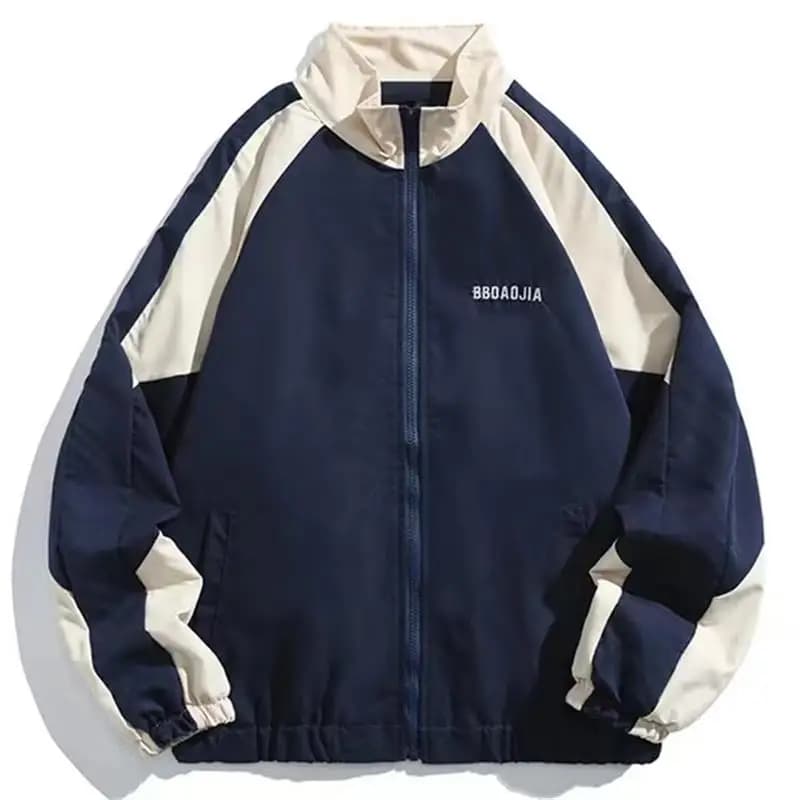 Hip Hop Men's Varsity Jacket High Street Patchwork Color Block Windbreaker Coats Spring Autumn New Thin Fashion College Jackets
