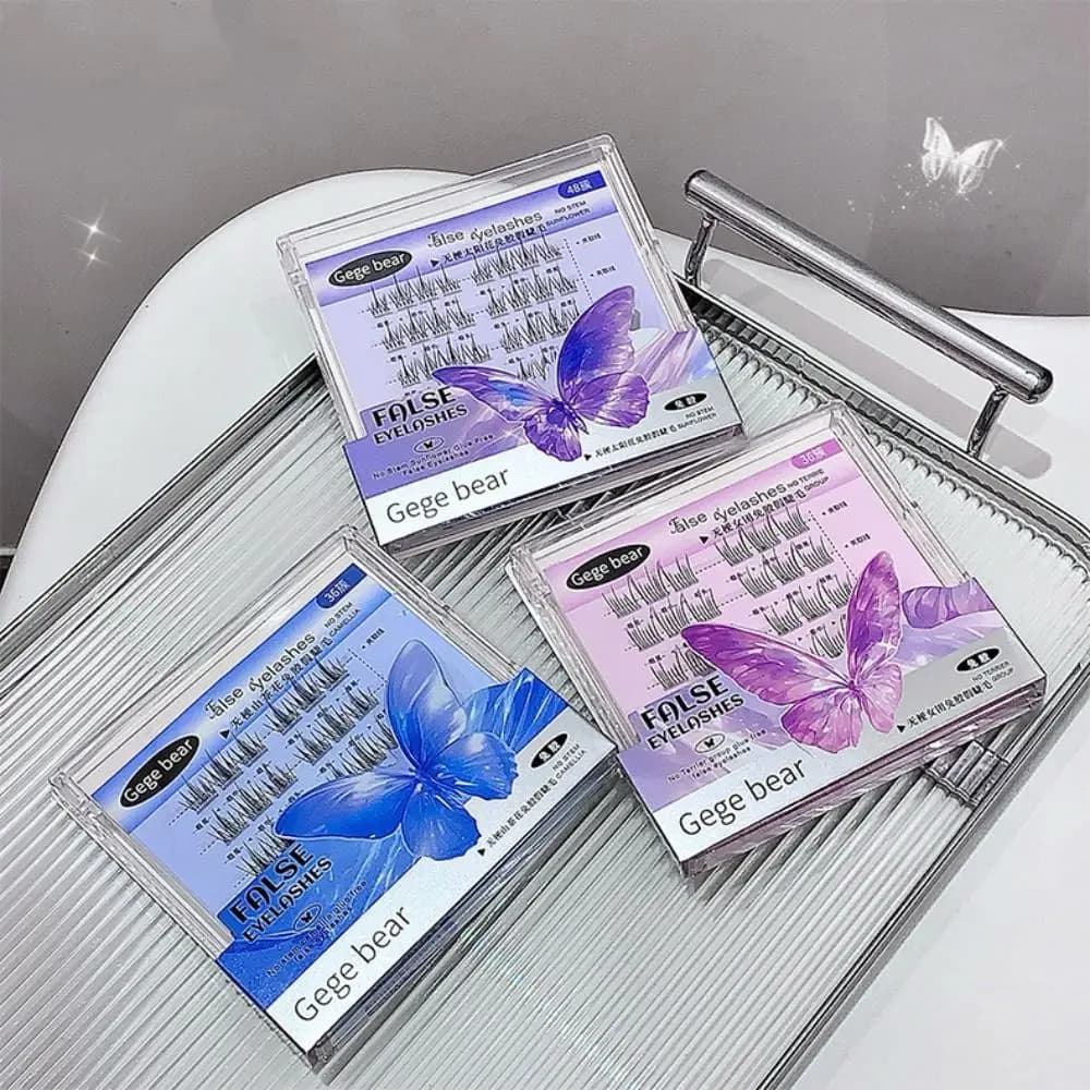 Extension ciglia autoadesive a ciuffetti, trucco, ciglia finte adesive carine, ciglia finte individuali a ciuffetti a lunga durata