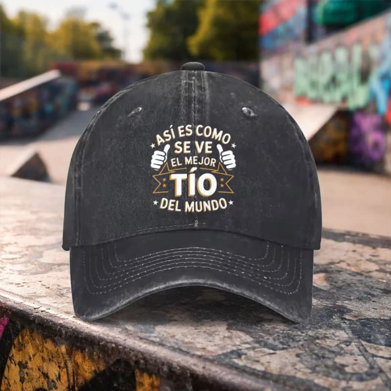 World's Best Uncle Print Washed Baseball Cap – Adjustable Duckbill Hat for Men & Women, Unisex Casual Outdoor Cap
