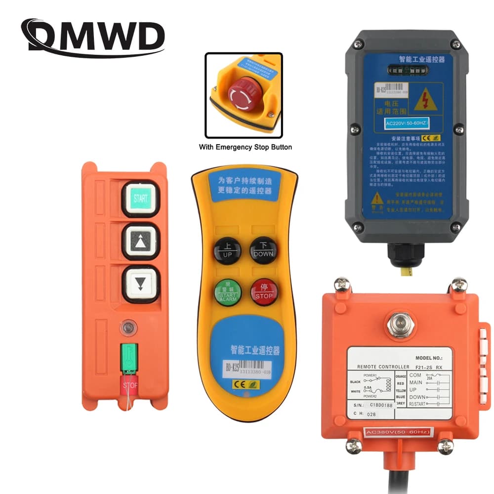 Telecomando industriale senza fili Controller paranco elettrico controllo avvolgimento motore auto gru ascensore 220V 380V 12V 24V F21-2S