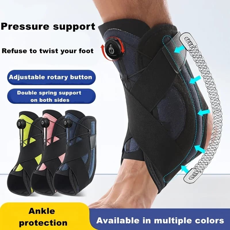 Protezione per caviglia sportiva da 1 pezzo, protezione per caviglia con supporto per compressione, caviglia per riabilitazione fissa, anti distorsione sportiva