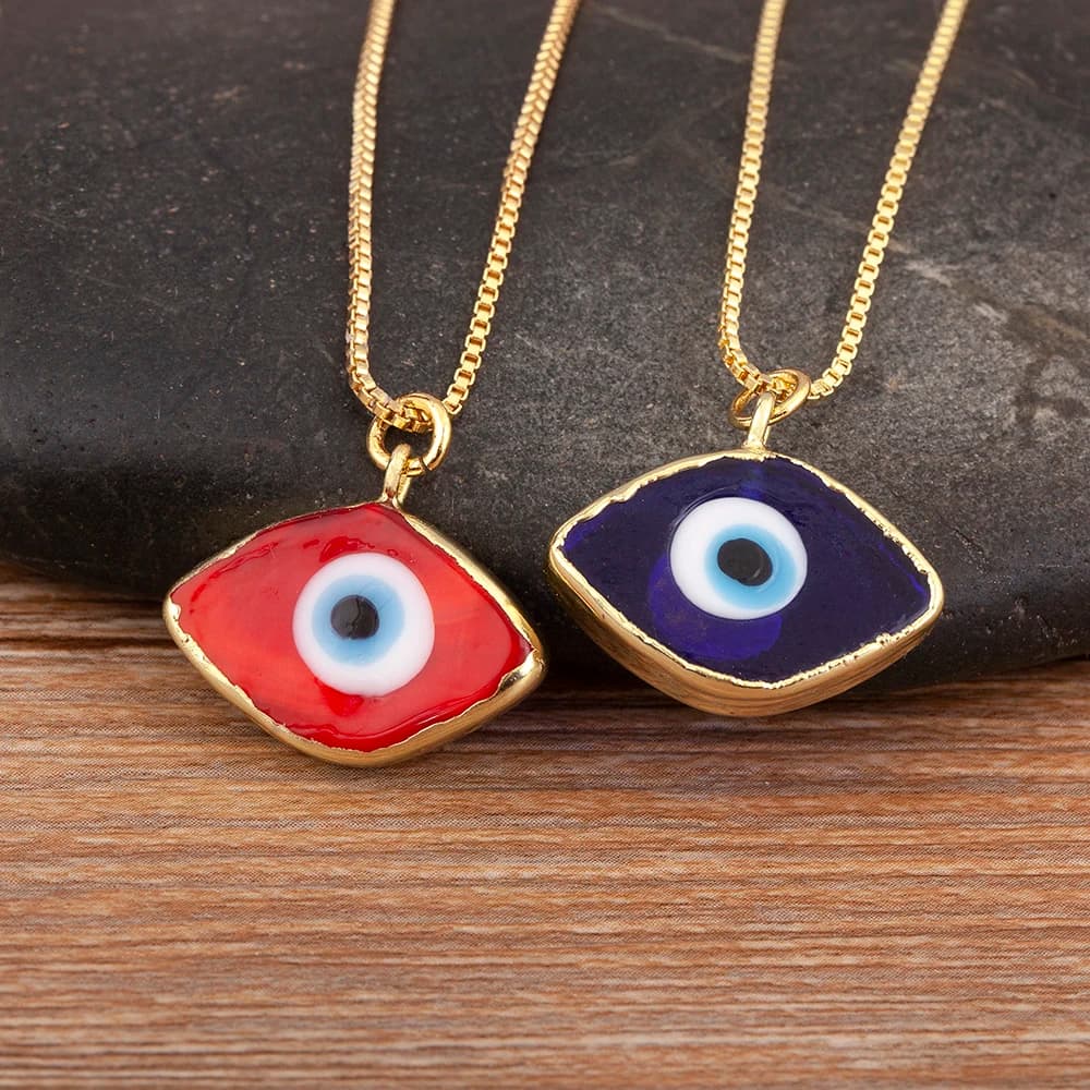 New Fashion Lucky Turkey Evil Eye Charm Pendant Necklace For Women Simple Style Clavicle Chain Jewelry Accessories Party Gifts