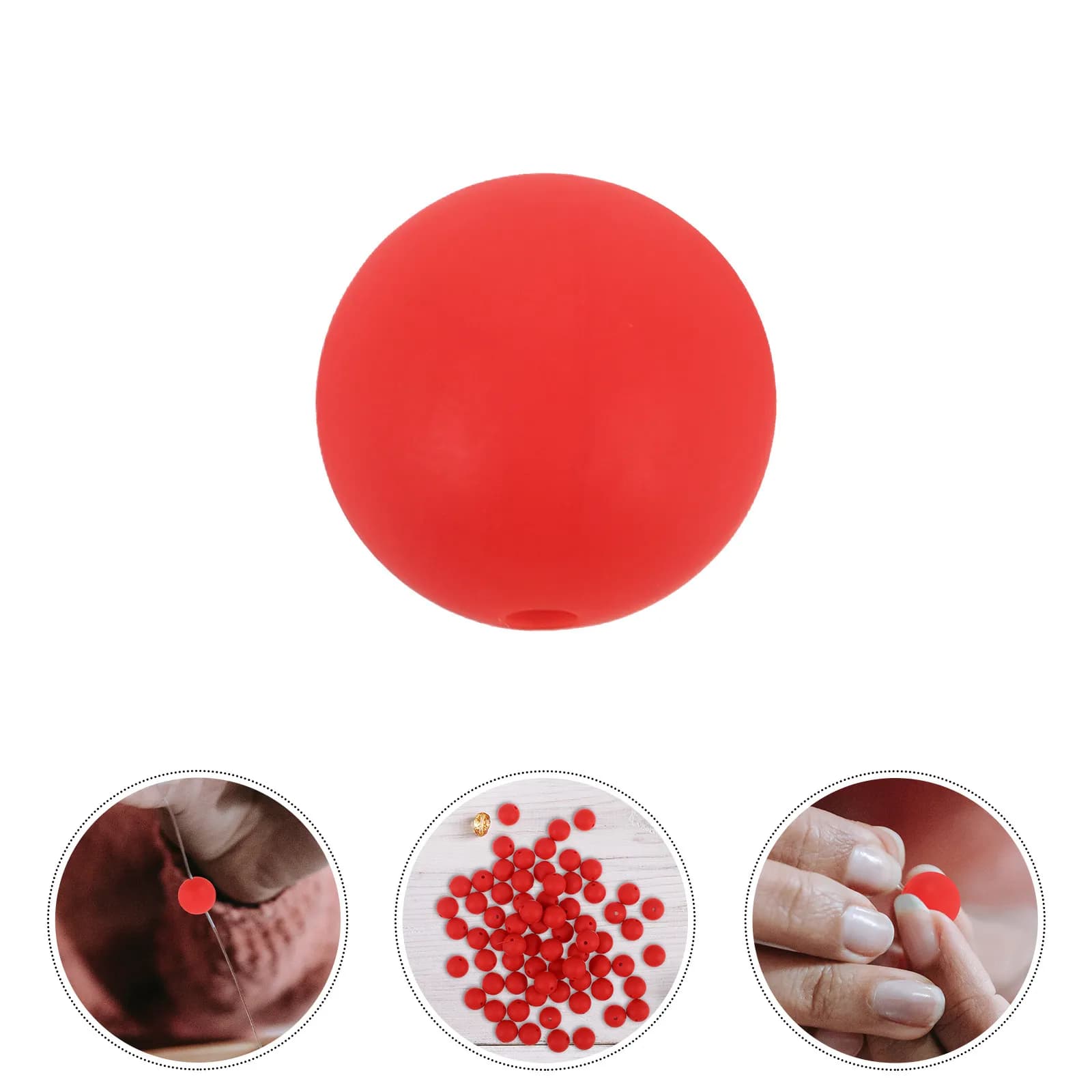 100 Pezzi Perline Rotonde in Silicone Colori Vivaci Sicure per Creazione Gioielli Fai da Te, Catenelle Ciuccio, Braccialetti e Perline Fai da Te