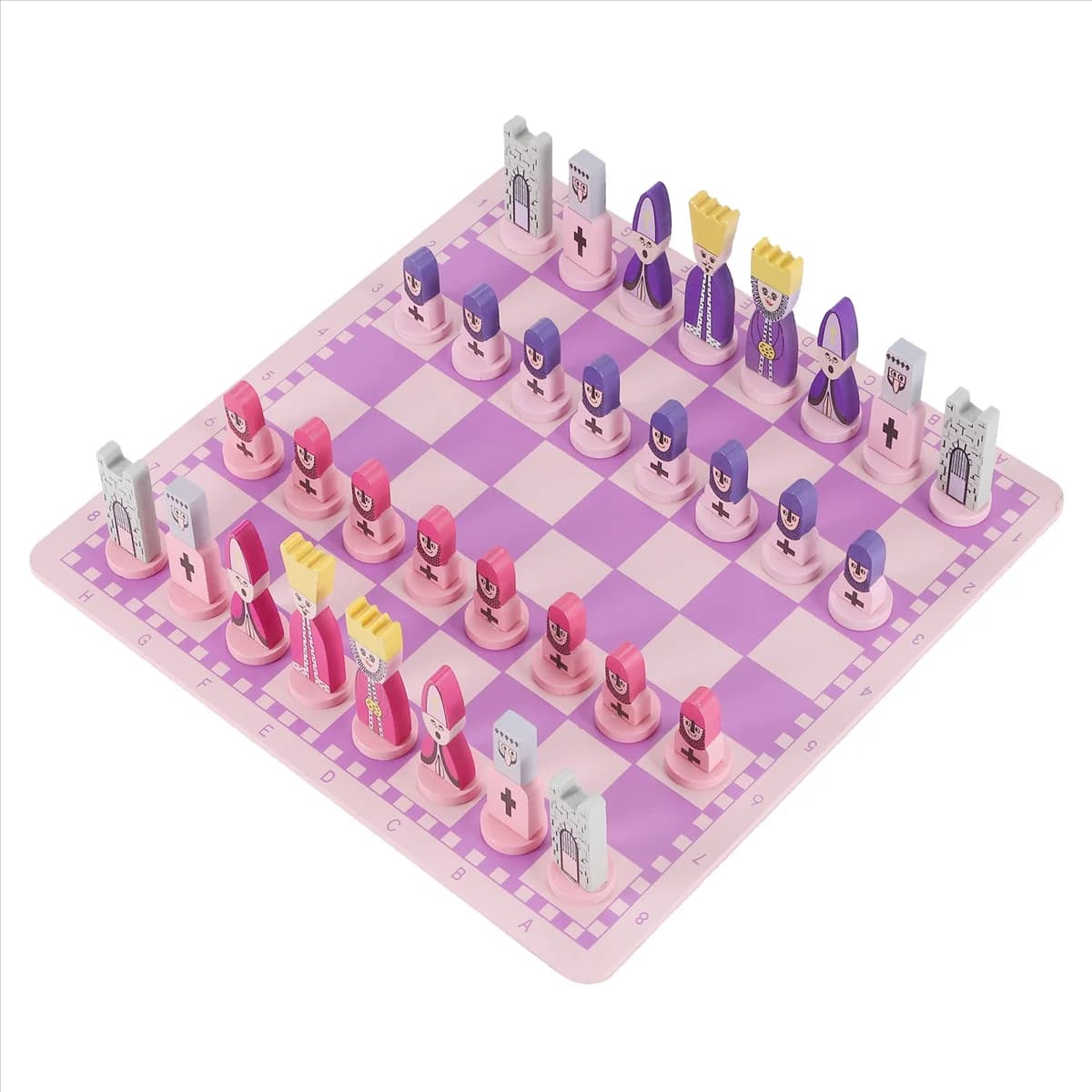 【Nuovo buono dell'utente!】Set di scacchi da viaggio con scacchiera Giocattoli educativi per bambini e adulti Rosa
