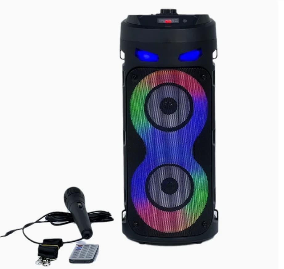ZQS4239S Karaoke Audio Bluetooth Speaker Portable Wireless With LED Lightening Machine Sound Box Music Subwoofer