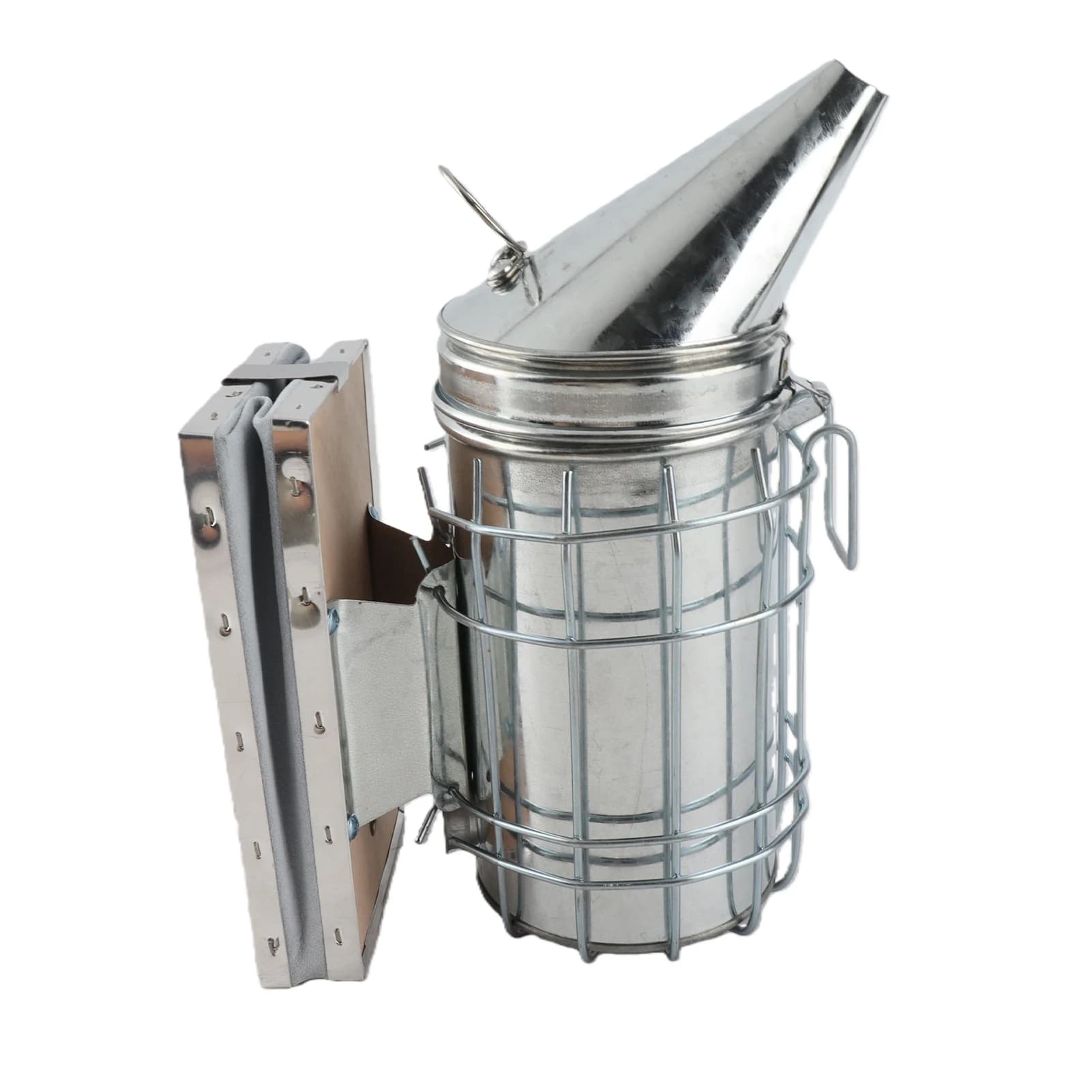 Fumatore per apicoltura Fumatore per alveare con pannello di protezione per scudo termico Attrezzatura per apicoltura in ferro