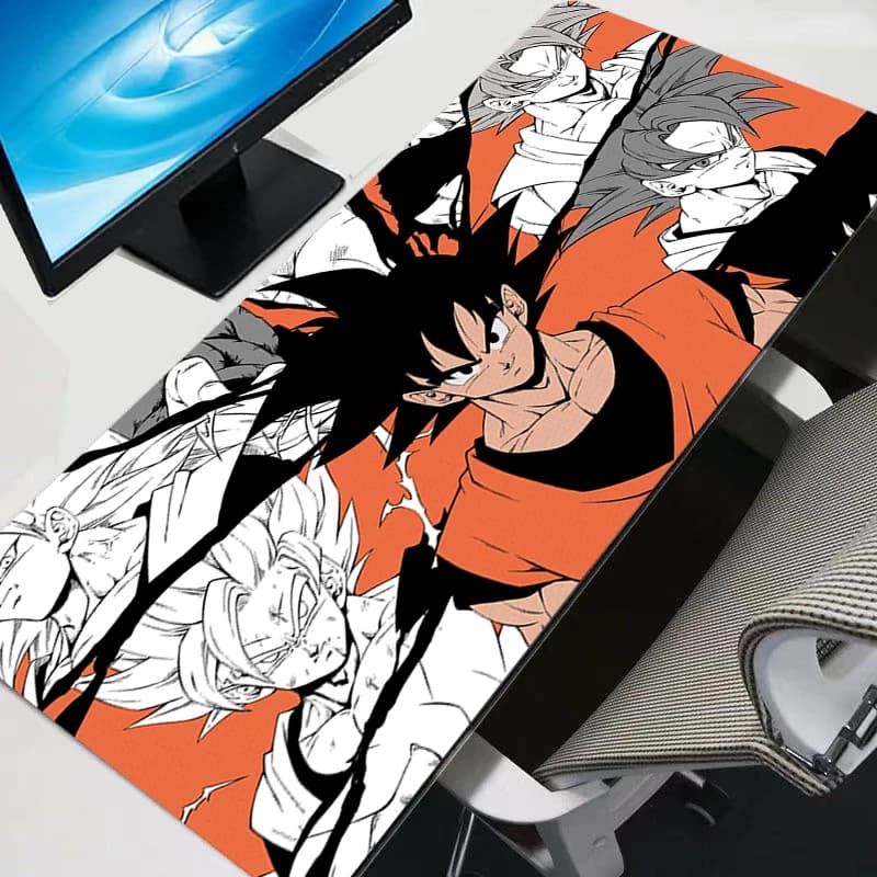 Tappetino per mouse Dragon Ball Anime Professionale per e-sport Gamer Tappetino per tastiera in gomma per PC Gaming Tappetino per mouse 800X300