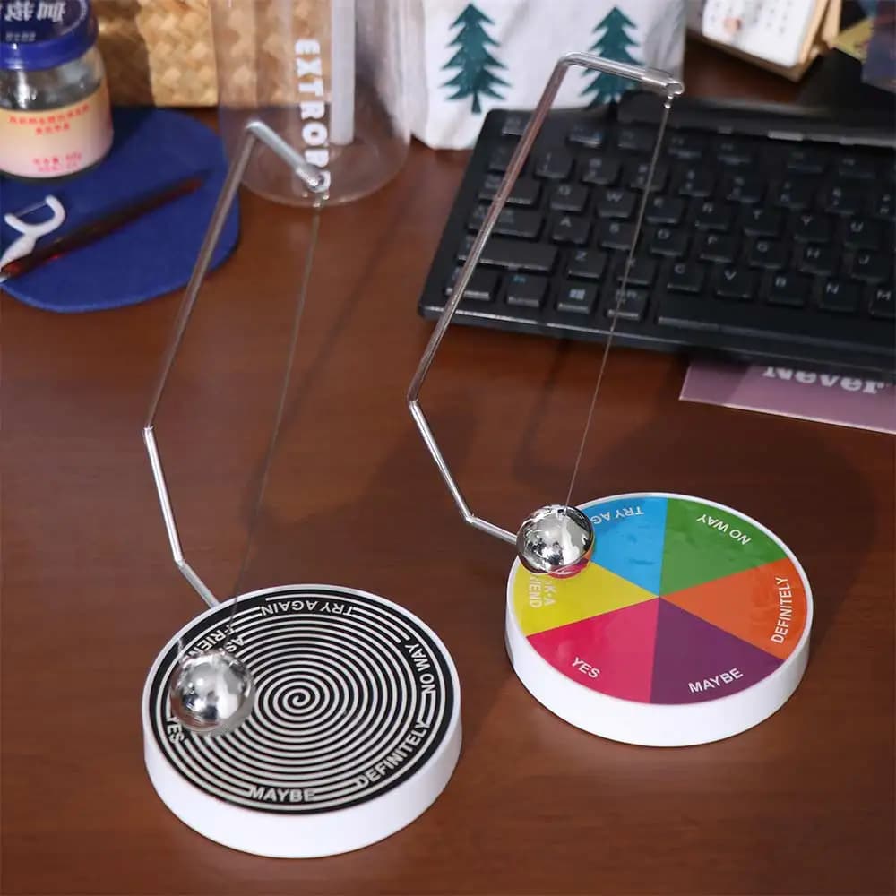 Selettore a Pendolo Magnetico, Decisore Dinamico, Decorazione da Scrivania, Sfera della Fortuna, Regalo Divertente