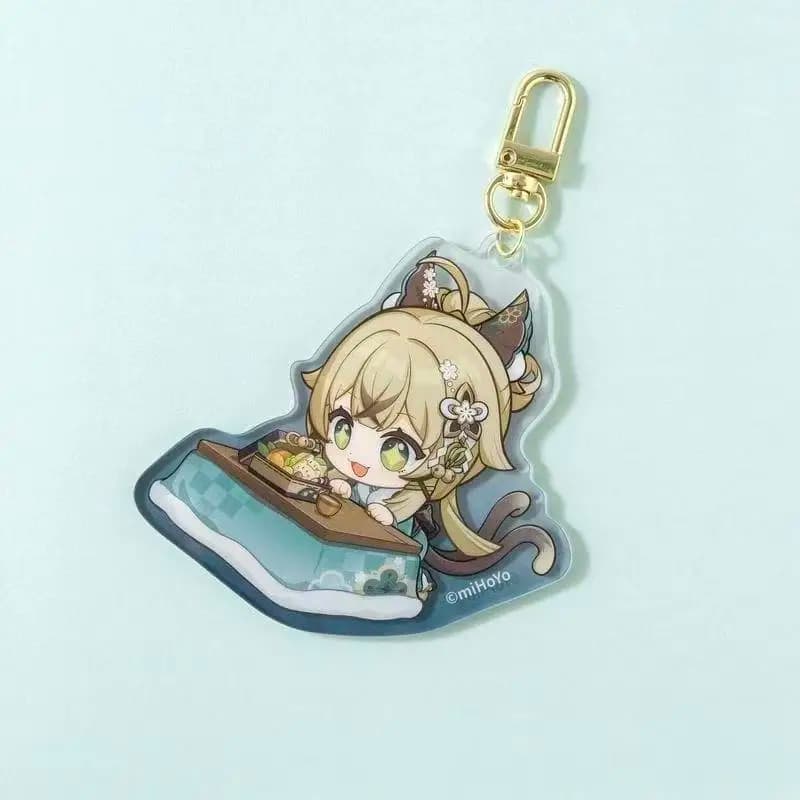 Mihoyo Genshin Impact Kirara Q Versione Zaino in acrilico Portachiavi appeso Custodia per auricolari Decorazione Raccogliere amici Regalo di compleanno