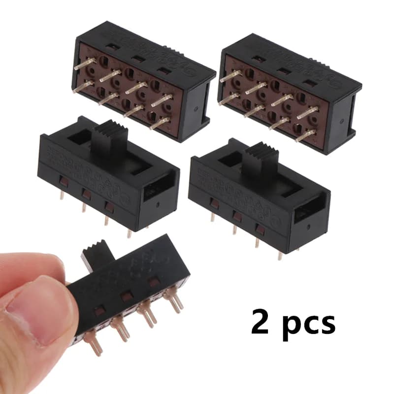 2 pcs DSE-2310 tip pins 8 feet 3 rows 10 a250v lever switch black sliding switch hairdryer