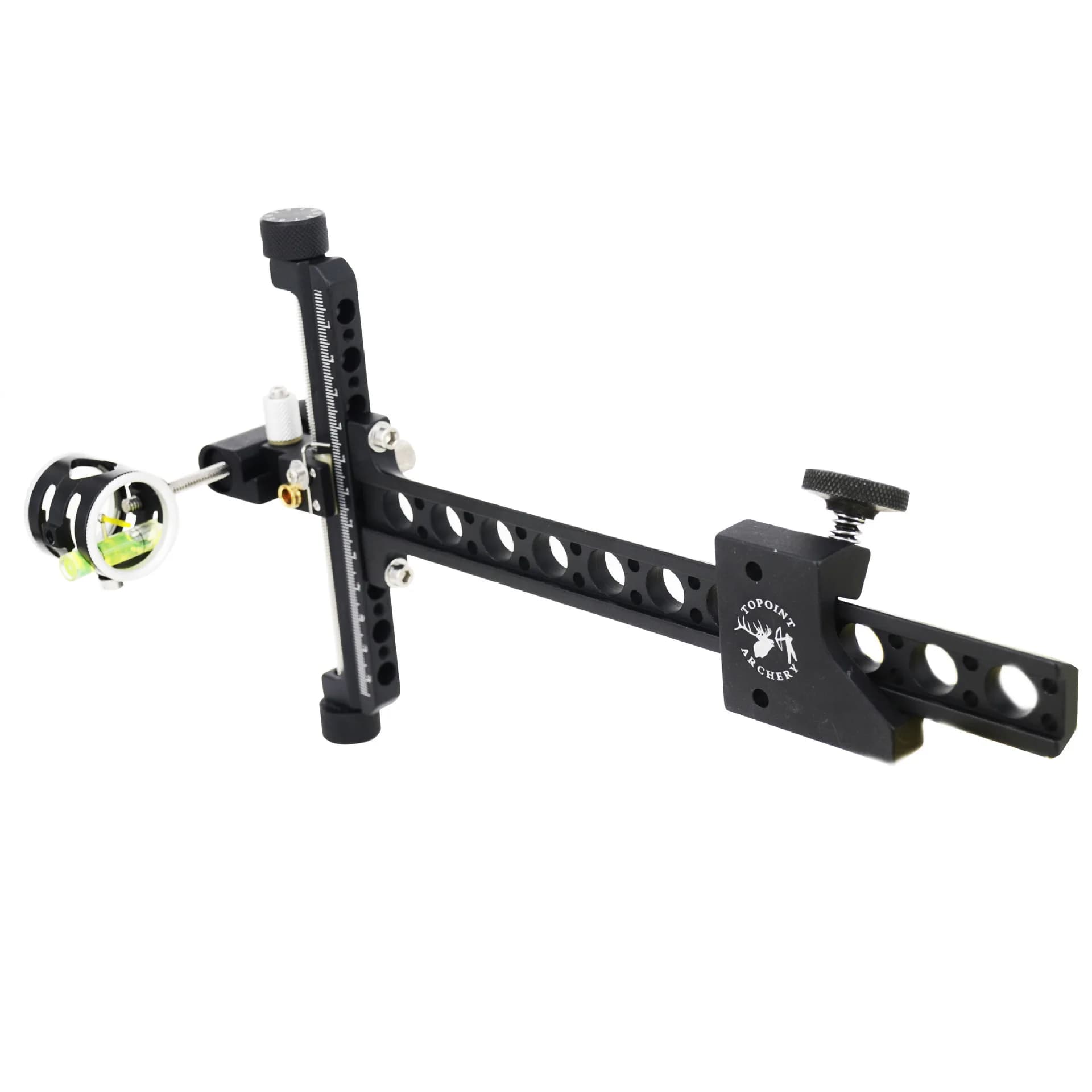 TOPOINT Accessori per tiro con l'arco Arco composto bersaglio Mirino 4X Lente 1 Pin Ago singolo Puntamento Tiro Caccia Fine-Tuning