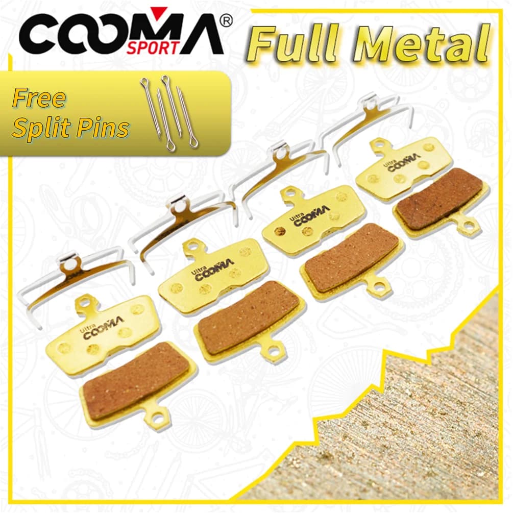 4 paia, pastiglie freno a disco per bicicletta per SRAM Motive, CODE R, pinze guida RE, Gold Ultra, Full Metal