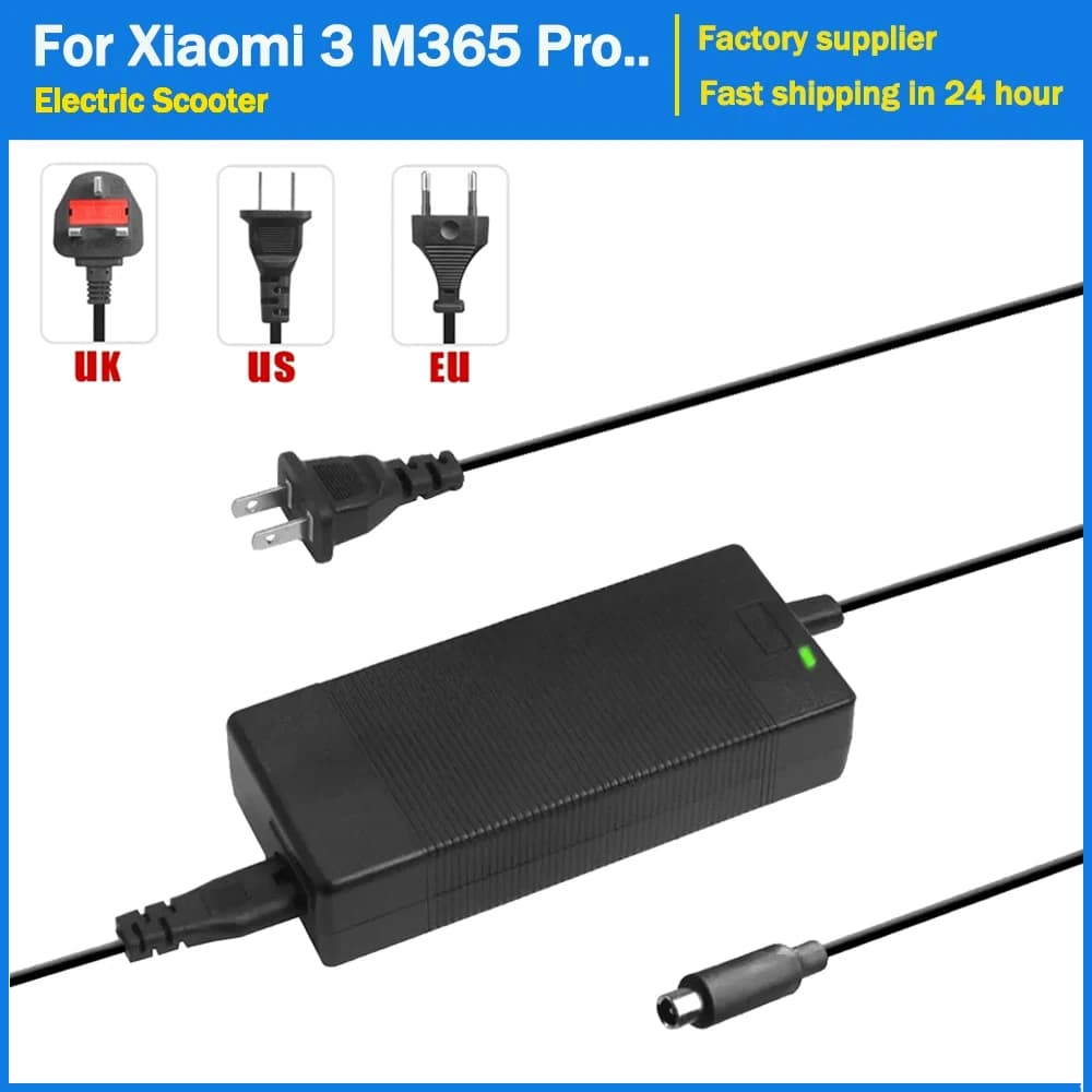 42V 2A Battery Charger For Xiaomi M365 1S Pro for Ninebot Max G30 G30D Electric Scooter Chargers Adapter US/EU/UK Plug Power