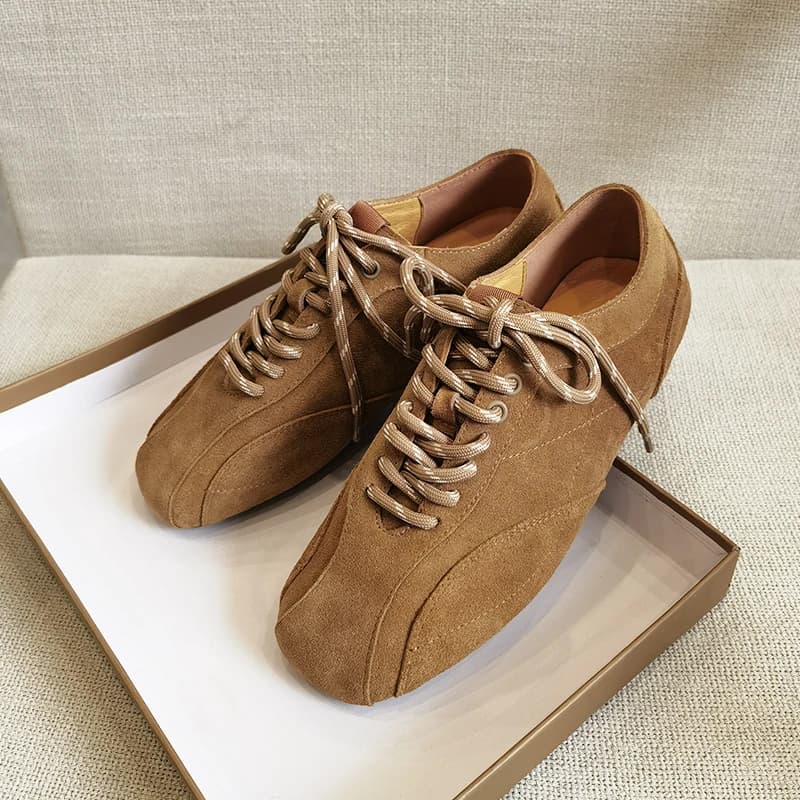 2026 New Women Pumps Suede Leather Gymnastics Shoes Low Platforms Cross Fashion Sport Shoes Women Comfort Casual Shoes Low Sneakers