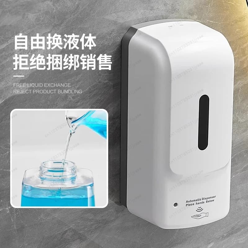 Dispenser di Sapone a Induzione per Hotel, Montaggio a Parete, Macchina Automatica per Disinfettante Mani in Schiuma, Box Intelligente Commerciale Senza Foratura
