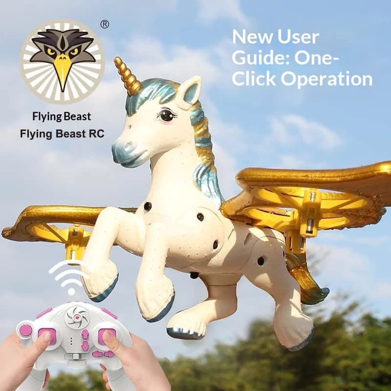Drone RC Flying Beast FB-04 Unicorn with Single Tast Neckline, Avoidance Obstacles, Suitable for Beginners, Ali, Birthday Gift for Children