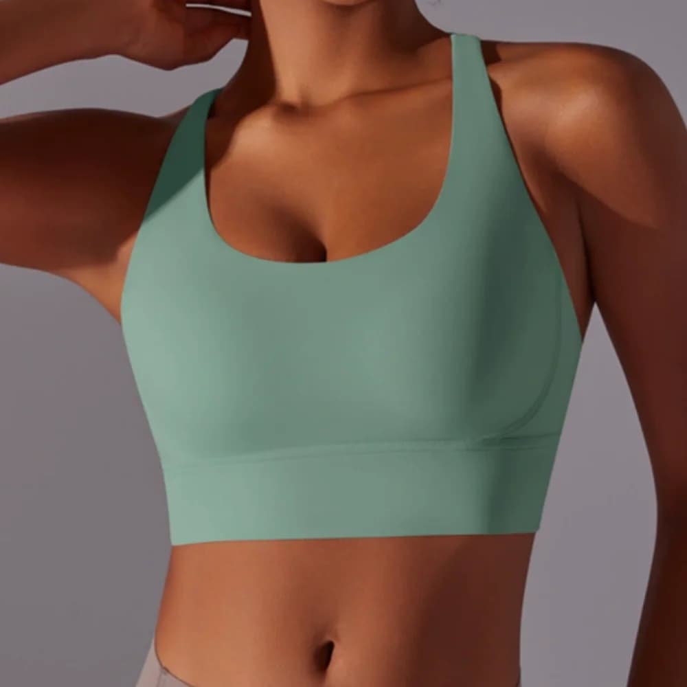 Fitness Sports Bra for Women Push Up Wirefree Padded Crisscross Strappy Running Gym Training Workout Yoga Underwear Crop Tops