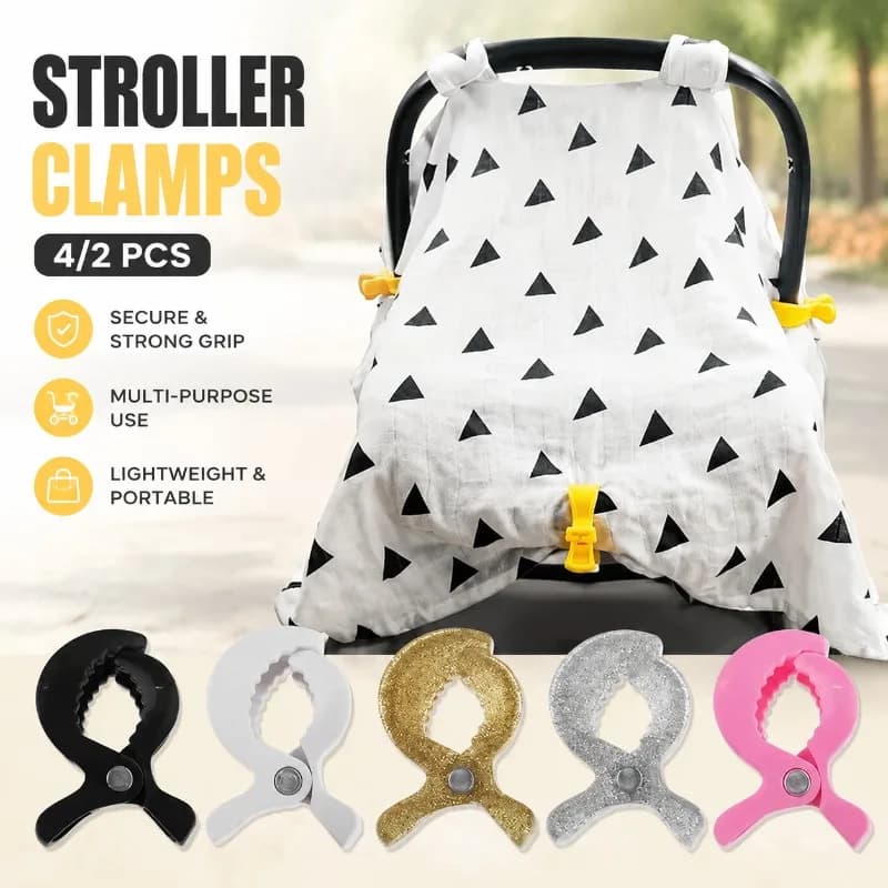 Multifunctional Stroller Cover Clips ABS Alligator Grippers Towel Fasteners Pram Holders Baby Toy Clamps Firm Grip Durable