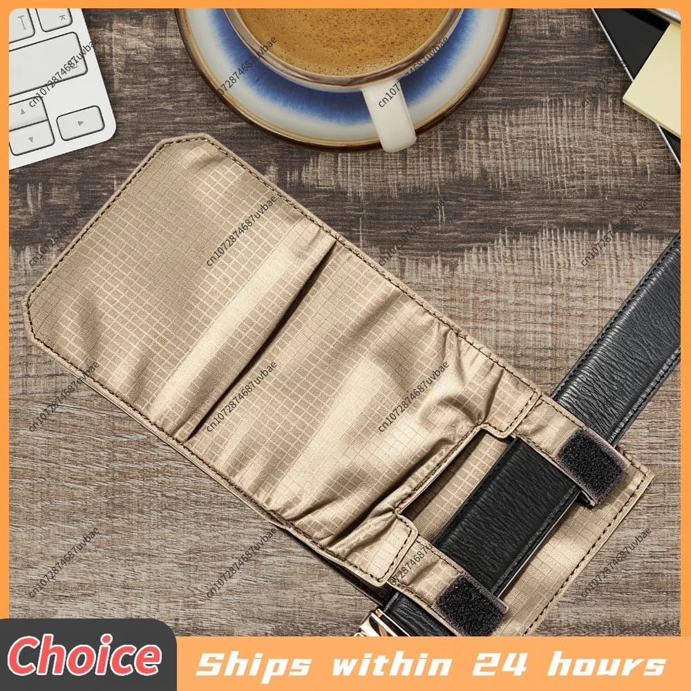 Nylon Blocking Travel Pouch Large Capacity Anti-Theft Waist Pouch Hidden Passport Holder Bag for Credit Cards ID Cash
