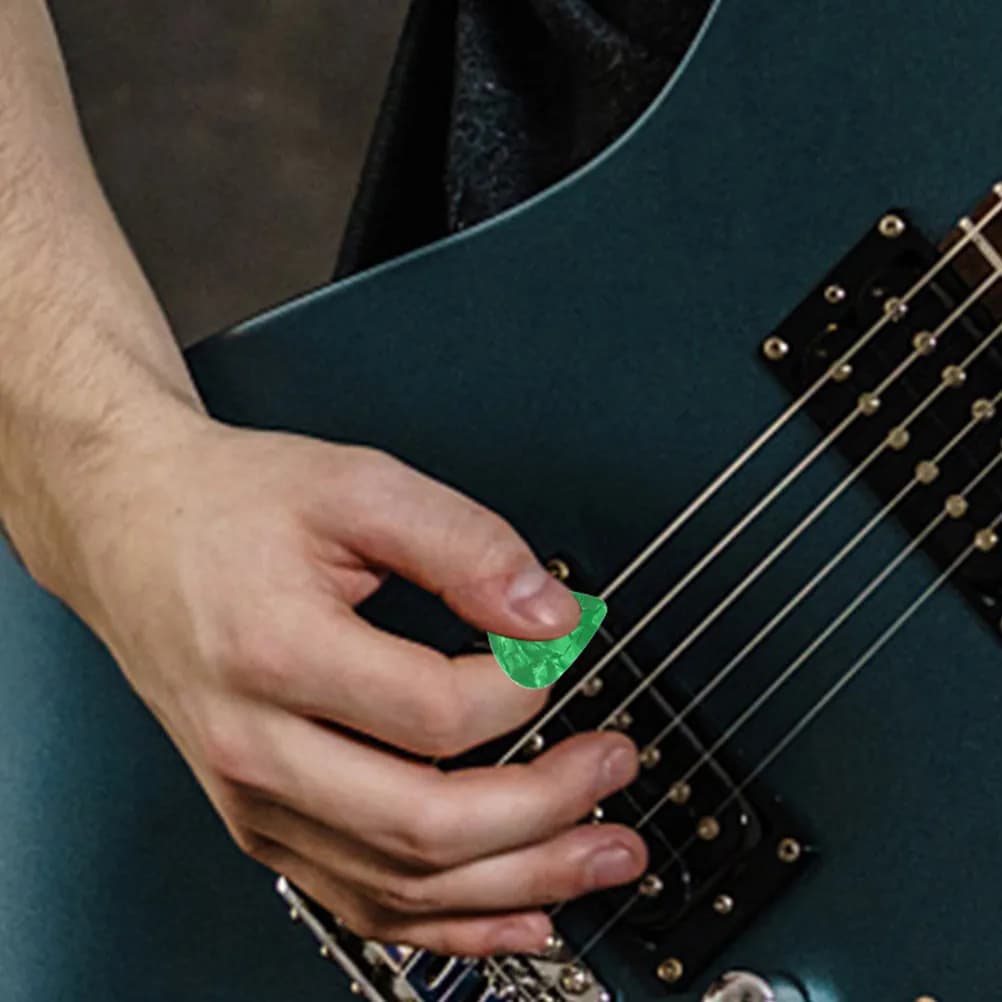 30 Pezzi Plettri per Chitarra Triangolari Spessi in Materiale Solido, Accessori di Ricambio per Chitarra Acustica, Elettrica e Ukulele, Confezione Multipla