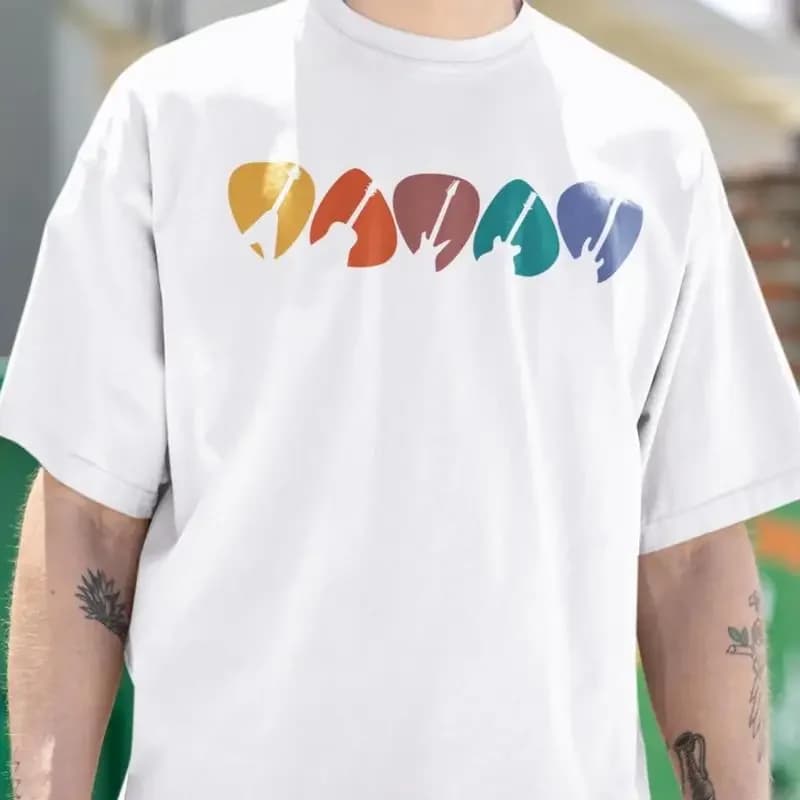 Vintage Guitar Picks T Shirt Player