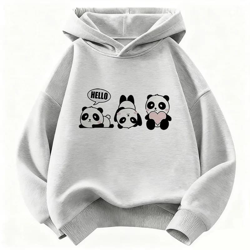 Lovely Panda Funny Hoodie Kids Children's Sweatshirt Hoody for Boys Girls Casual Hoodies Clothes