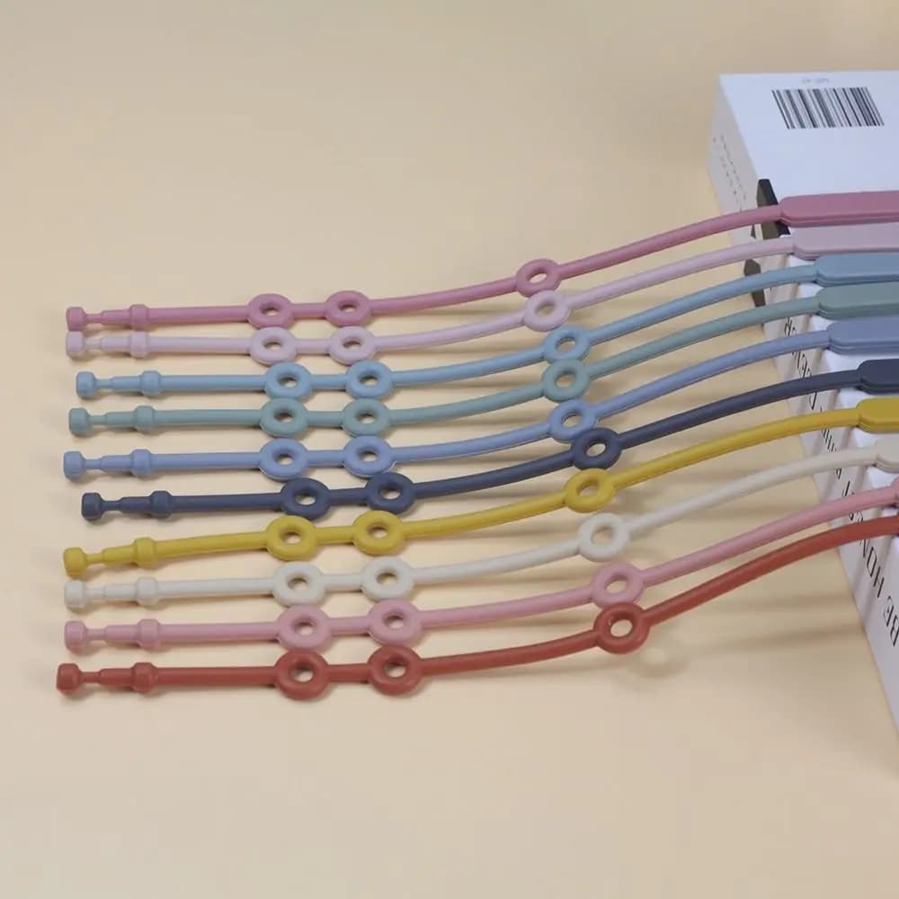 Nuova Catenella Portaciuccio in Silicone Anti-Caduta, Clip Porta Ciuccio, Accessorio per Passeggino