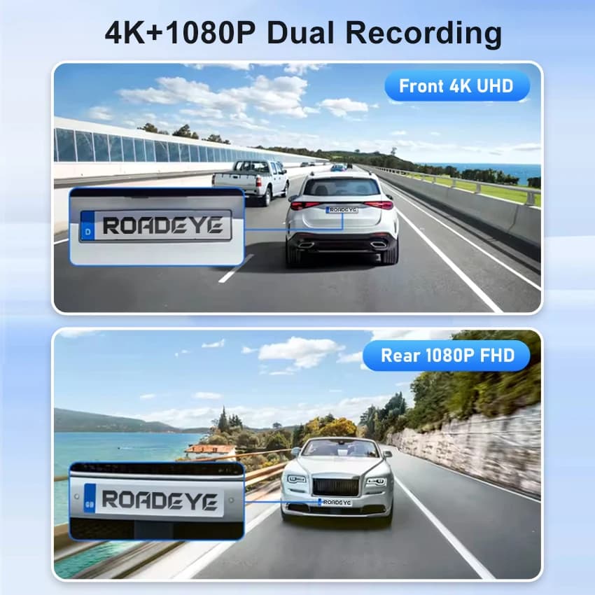 4K HD 2160P Plug And Play Car DVR Wifi Dashcam Video Recorder for Honda Civic 11th Gen Sedan & Hatchback & Si Sedan 2022 2023