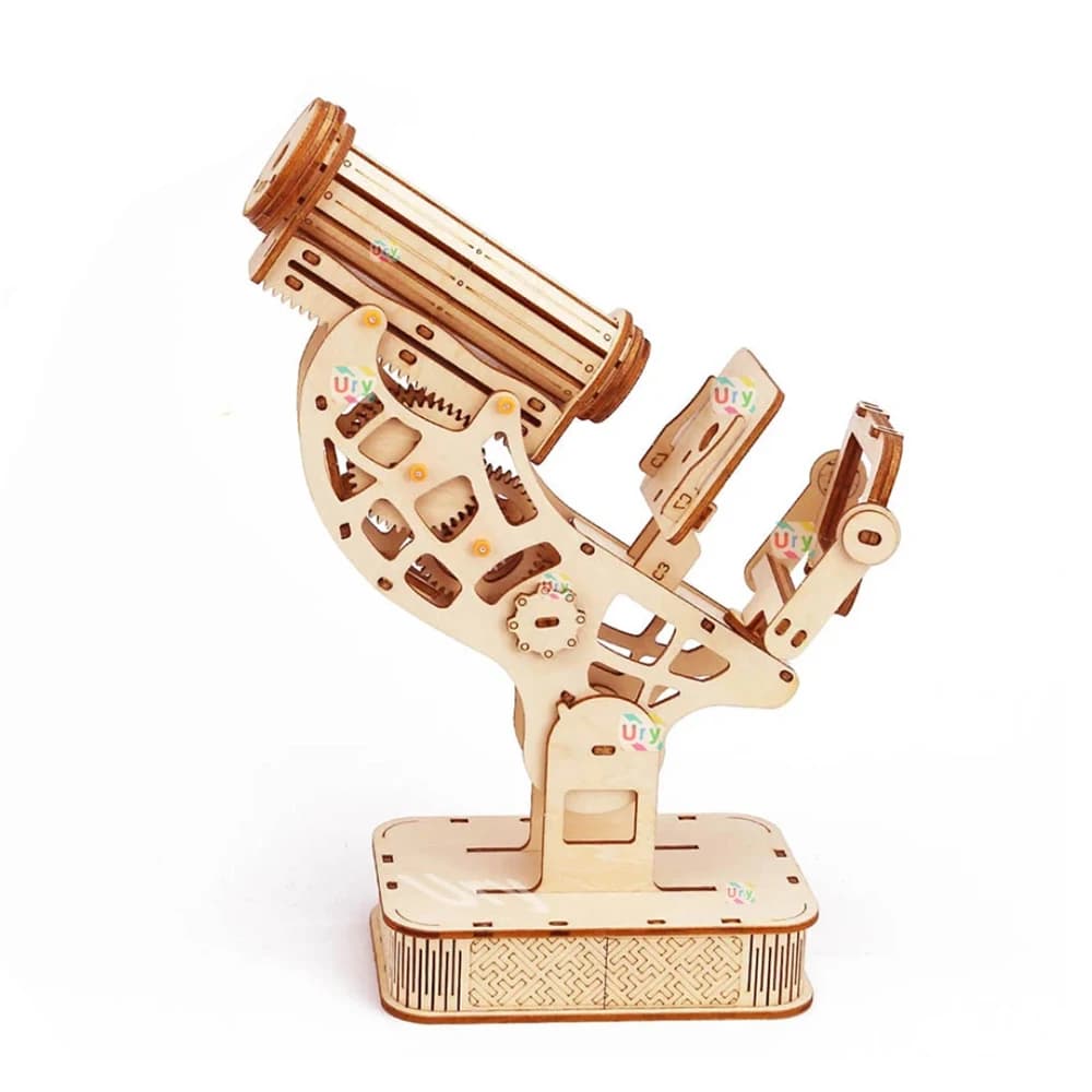 Puzzle in legno 3D modello microscopio kit ingranaggi meccanici scienza osservazione cellulare giocattolo assemblaggio manuale decorazione regalo per bambino G221