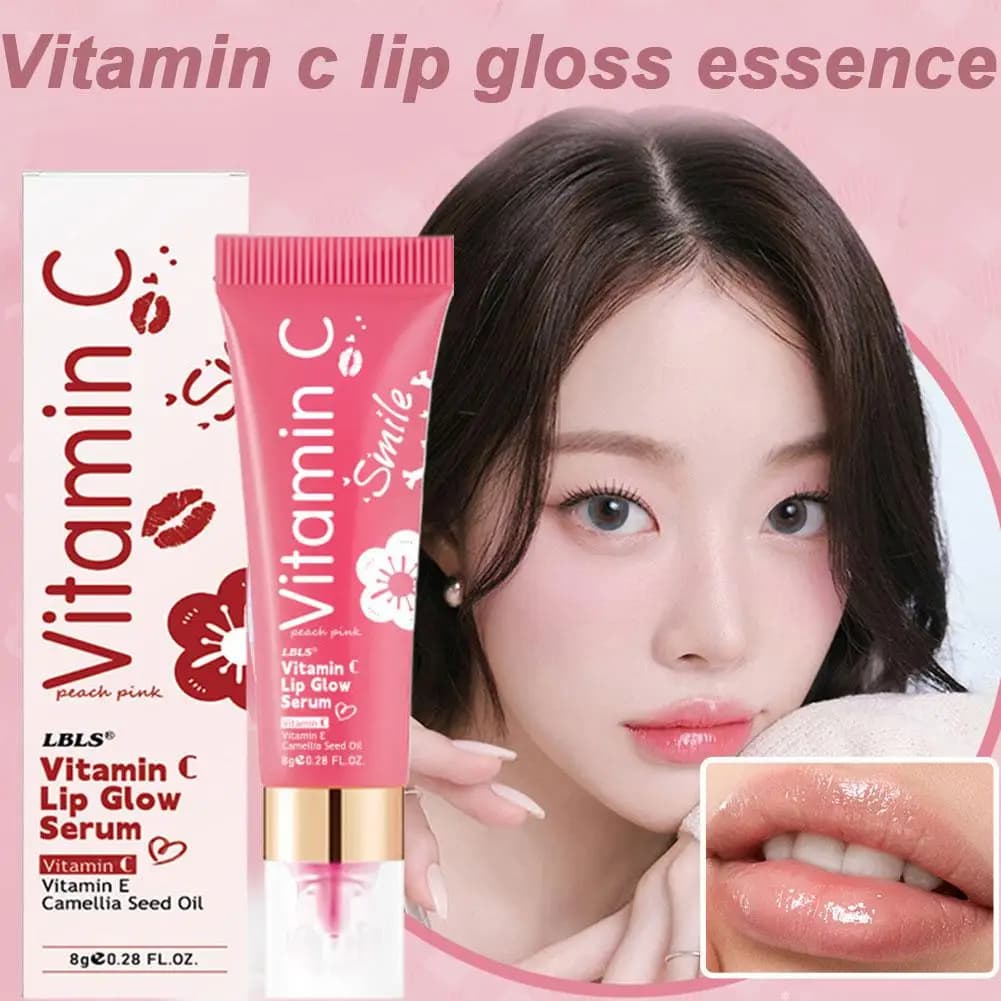 Hydrating Lip Serum for Hydrating and Clearing Labbra Scure, Lucidalabbra with Vitamin C that Changes Color, Bright and Colorful