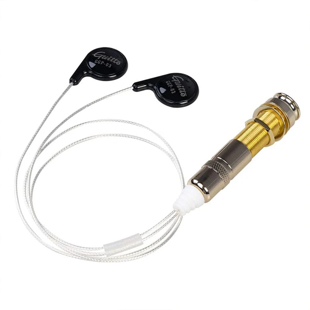 Serie JOYO Guitto GGP-03 Pickup per Chitarra Piezo con Connettore a Cavo Placcato in Rame Puro per Chitarra Acustica e Ukulele