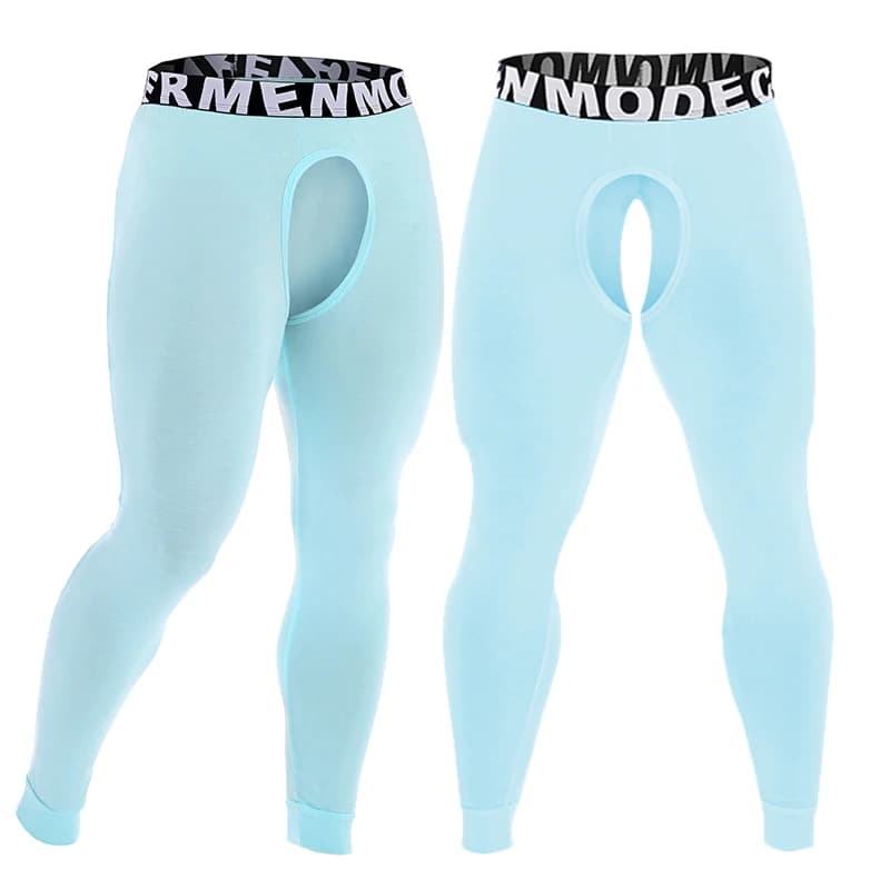 Hot Long Johns Horse Open Elasticity Leggings Sexy Hollow Crotchless Collant Autumn Winter U Bag Stacked Pants Pijama
