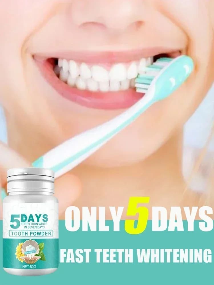 Polvere sbiancante per denti da 5 giorni rimuovi macchie di placca dentifricio pulizia profonda alito fresco igiene orale strumenti per la cura dei denti
