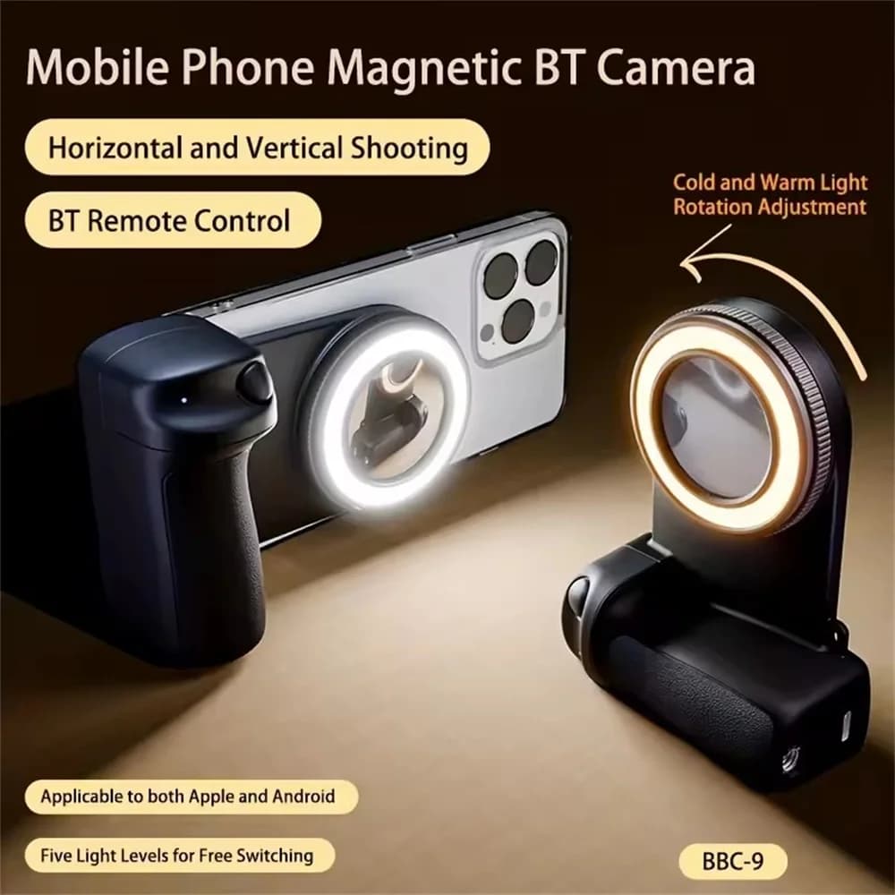 COOL DIER Bluetooth compatible shutter selfie handle with fill light and mirror camera photo stabilizer 1/4 inch screw