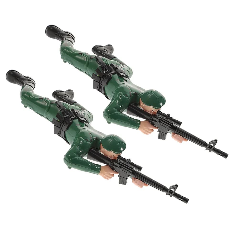 2 Pezzi Soldati Elettrici Interattivi che si Sbracciano, Action Figure Militari per Gioco Indoor e Outdoor, Giocattolo per Bambini