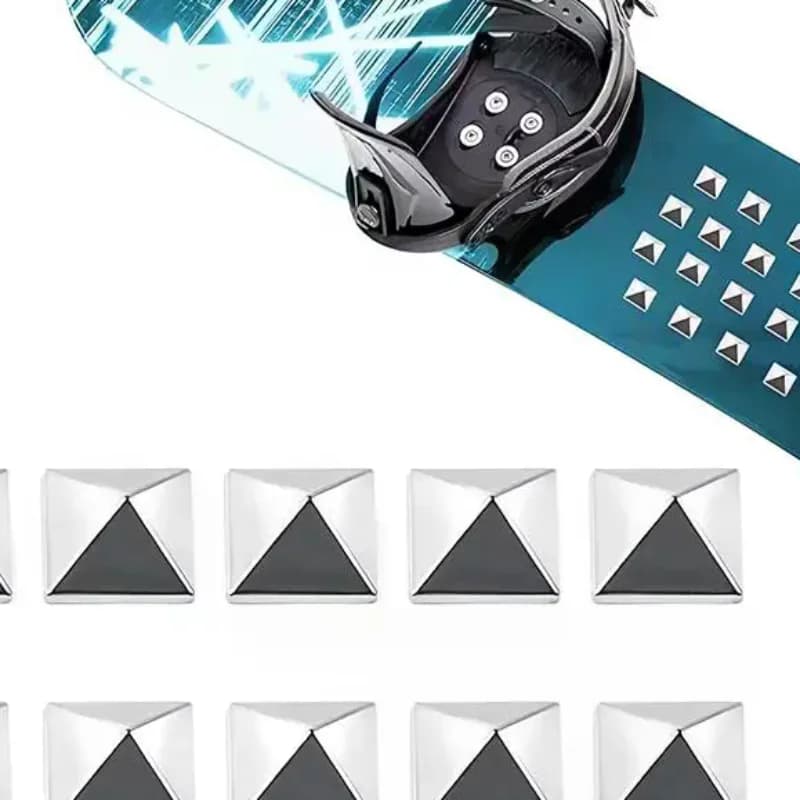 10 Pezzi Pad Antiscivolo per Snowboard con Borchie a Stella, Pad di Trazione per Snowboard Stile Edgy, Attrezzatura per Sci
