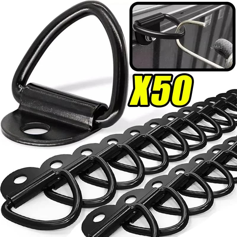 10/50 pezzi in acciaio inossidabile a forma di D gancio di ancoraggio anello di ancoraggio in ferro anello di ancoraggio per rimorchi per camion camper barche accessori