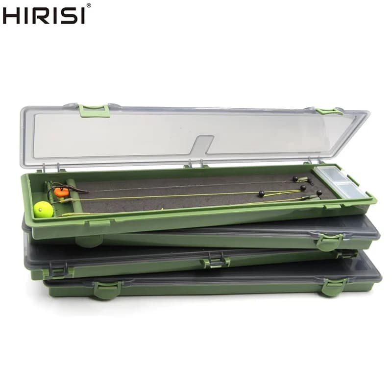 2026 Hirisi 1 pz Scatola porta attrezzi da pesca per carpe, porta rig rigido con pin, custodia per rig, accessorio da pesca, scatola portaoggetti per la pesca