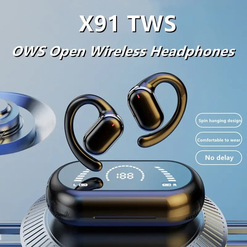 Auricolari originali X91 OWS Earhook Bluetooth 5.3 cuffie sportive da gioco a bassa latenza auricolari Stereo con riduzione del rumore HiFi