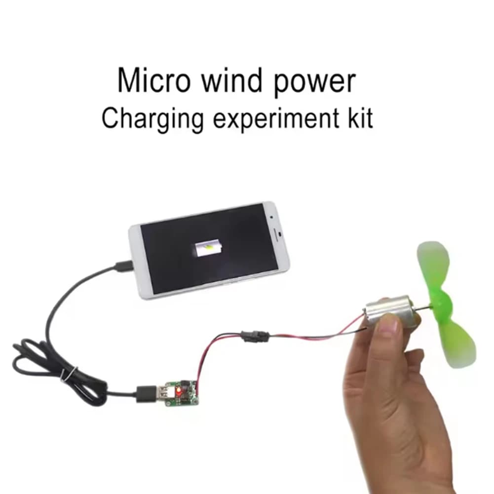 Generatore Eolico Portatile SSR, Turbina Motore Alternatore, Generazione Autonoma, Caricabatterie di Emergenza per Telefono, Esperimento di Fisica
