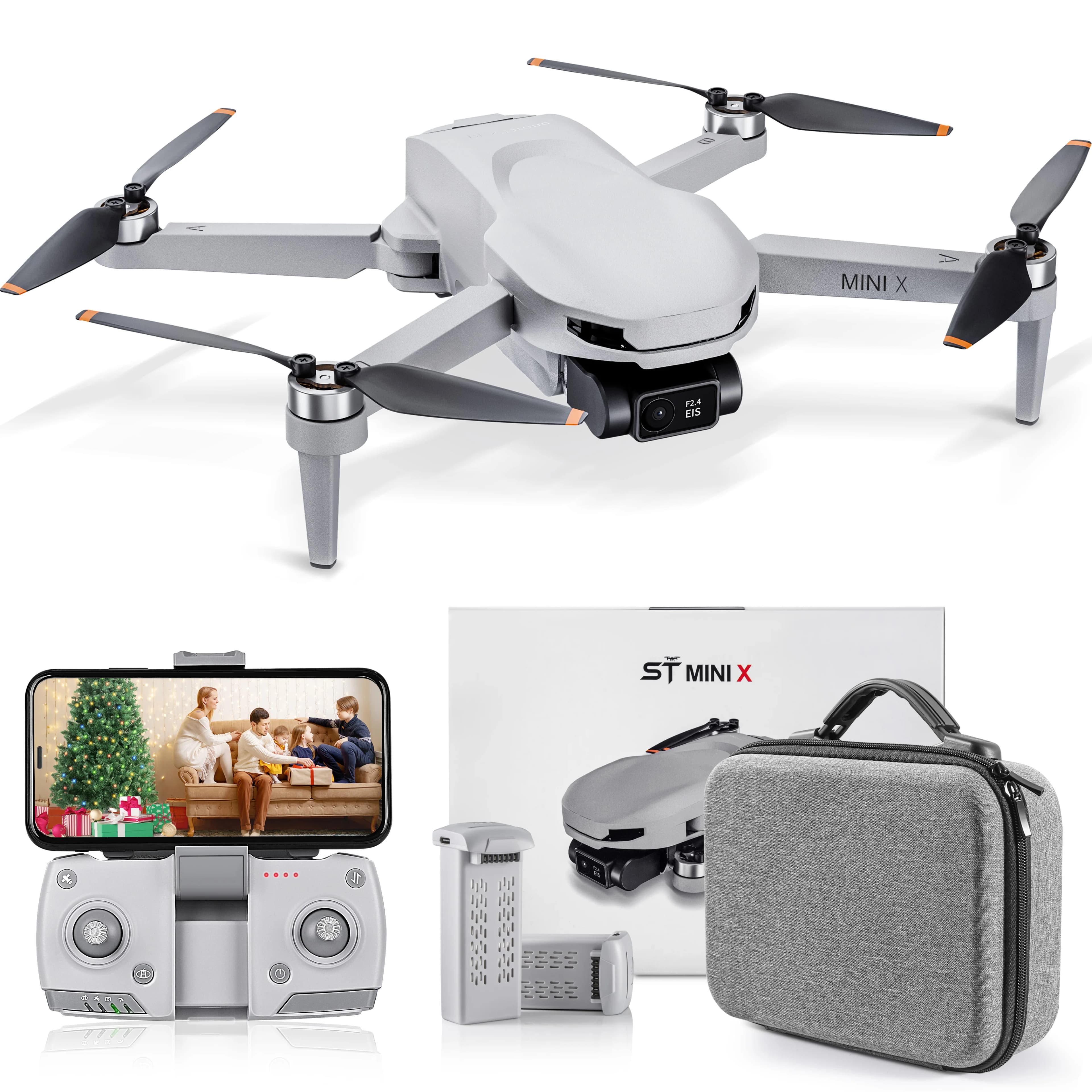 GPS Drone with Camera for Adults Beginner 4K EIS Camera Drones 2-Axis Gimbal Stabilization Under 249g follow me,Auto Return RC Quadcopter Mini Drone,2 Battery for 45-Min Max Flight Time